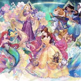 ディズニープリンセス正方形